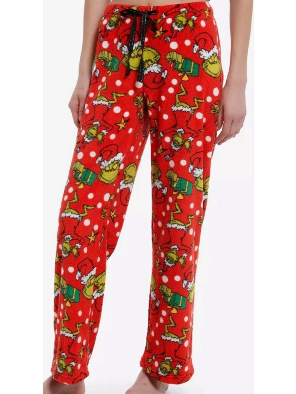Women's Plush Grinch Pajama Pants Size XL